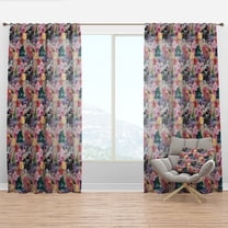 Designart 'Blossom Pink LV' Floral Curtain Panel