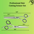 thumbnail image 4 of Black Widow Executive Brand Razor Macs Professional Barber Razors Edge Hair Cutting Shears Barber Scissors 5.5" Blue Titanium Macs-2038, Macs Razor Pr, 4 of 9