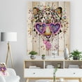 thumbnail image 3 of Designart 'Funny Leopard with Heart Glasses' Animal Print on Natural Pine Wood, 3 of 5