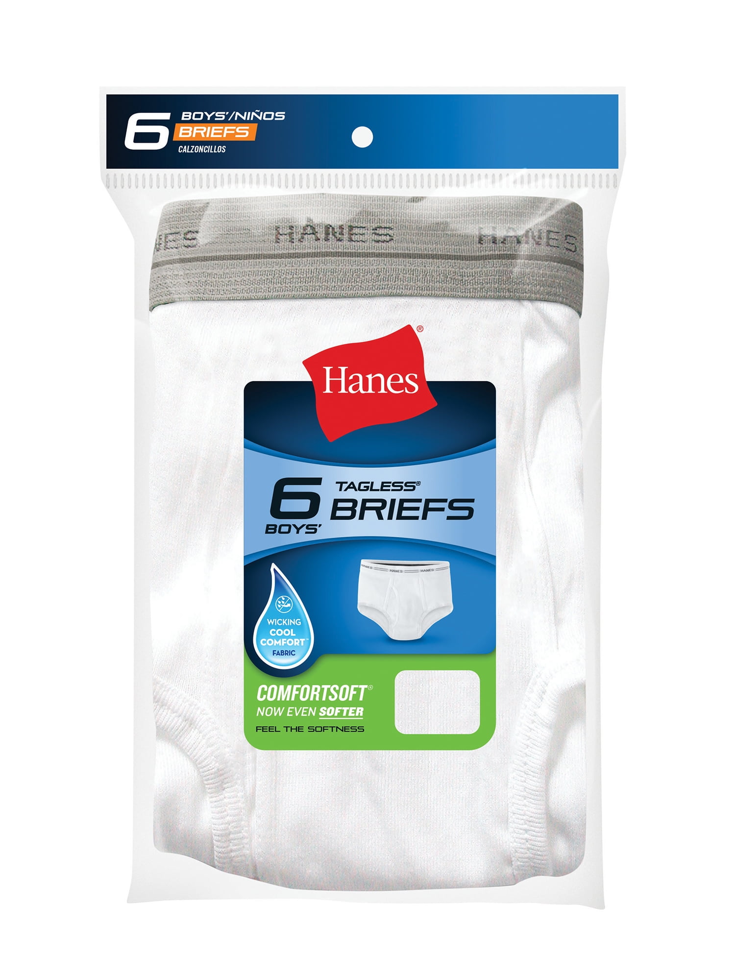 Hanes - Hanes Tagless Boys' Brief Underwear, 6 Pack, (Little Boys & Big ...