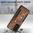 thumbnail image 5 of Nalacover For Samsung A52 5G Case Ring Holder Kickstand with Credit Card Holder, Back Flip Premium Leather Magnetic Clasp Removable Wirst Hand Strap Cover for Samsung Galaxy A52 5G, Brown, 5 of 15