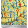 thumbnail image 1 of Soimoi Yellow Poly Georgette Fabric Fish Ocean Fabric Prints By Yard 42 Inch Wide, 1 of 1