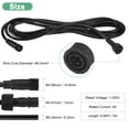 thumbnail image 3 of Uxcell 2-Pack Cable de Extensión a Prueba de Agua, 4 Pines 9.84 Ft/3m con Conectores Masculinos y Femeninos IP67 para Focos [Negro], 3 of 7