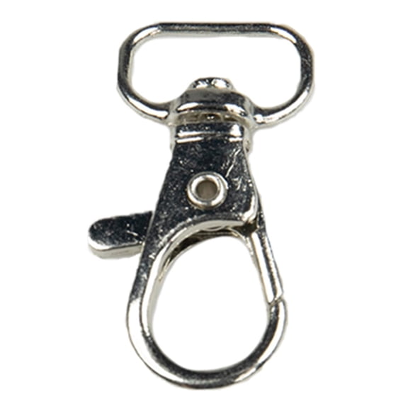 5/8 Inch D Ring Swivel Snap Hook - Silver - 5 Pack