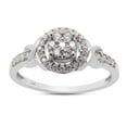 thumbnail image 1 of 1/4 ct. t.w Round Cut Lab Created Moissanite Diamond Halo Cluster Wedding Engagement Ring For Women In 14K Solid White Gold (G-H Color, VVS1 Clarity, 0.25 Cttw)-4, 1 of 8