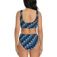 thumbnail image 3 of Rocae Pixel Grid for Bikini Set for Women Two Piece Sexy High Swimsuits Split Crossover Bikini Medium, 3 of 9
