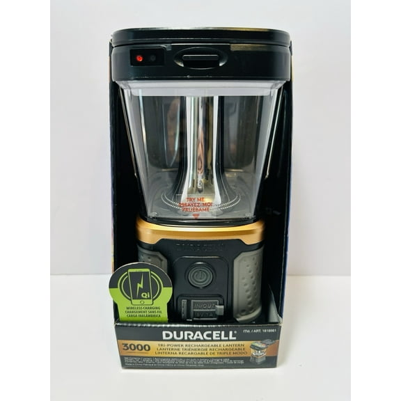 Duracell 3000 Lumen Lantern TRI Power Charging – Solar, USB & QI Charging NEW