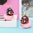thumbnail image 3 of Adornos De Coche De Pato Rosa, Decoraciones Para Salpicadero De Coche, Gafas Geniales, Pato Con Casco De Hélice, Cadena Dorada Eigraketly OD016040-05, 3 of 6
