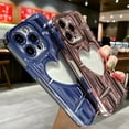 Dteck for iPhone 14 Plus Case, Elegant 3D Plating Heart Logo View Case