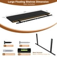 thumbnail image 5 of LANDMOK 12 Inch Deep Floating Shelf, 40 x12 Inch Large Wall Mounted Shelf for Kitchen, Bathroom, Living Room, Black (3 Pack), 5 of 6