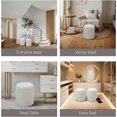thumbnail image 2 of Modern Round Ottoman with Soft Padded Seat, Multifunctional Vanity Chairs for Makeup, Upholstered Footrest Stool Ottoman Foot Stool for Living Room, Bedroom, 2 of 14