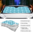 thumbnail image 3 of Kdxio blue plaid Snowflake Print Front Windshield Sun Shade,Folding Auto Sunshade for Car Truck SUV-Small, 3 of 5