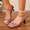 thumbnail image 5 of DIVVce Polka Dot Bow Accent Slingback Heels For Women Open Toe Comfortable Party Footwear, 5 of 8