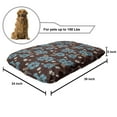 thumbnail image 2 of Floral Pet Bed, Continued Pattern of Hibiscus White Flower Illustration and Leaves in Calm Tones, Resistant Pad for Dogs and Cats Cushion with Removable Cover, 24" x 39", Sea Blue Brown, by Ambesonne, 2 of 4