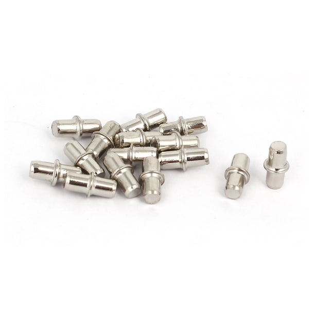 Wardrobe Shelf Support Pins Studs Pegs Silver Tone 5mmx13.5mm