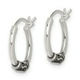 thumbnail image 2 of Primal Silver Sterling Silver Antiqued Hoop Earrings, 2 of 4