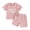 Pink, variant on Bagilaanoe 2pcs Toddler Baby Girl Shorts Set Short Sleeve Letter Print T Shirt Tops + Shorts 6M 12M 18M 24M 3T Kids Casual Summer Clothes