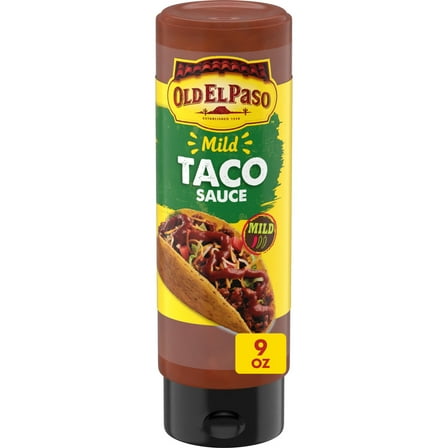 Old El Paso Taco Sauce, Mild, Squeeze Bottle, 9 oz.
