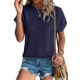 thumbnail image 2 of Womens Short Sleeve Tops Navy XXL, 2 of 8