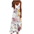 thumbnail image 2 of Ovzne Robes d'Été pour Femmes Robe pour Femme Robes d'Été pour Femmes Imprimé Sans Manches Col Rond Robe Décontractée Robes Imprimées Liquidation, 2 of 5