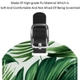 thumbnail image 4 of Square 2Pack PU Leather Tropical Leaves Cruise Luggage Tag with Privacy Cover and Name ID Tag for Travel Handbags Backpacks Luggage Tags, 4 of 6