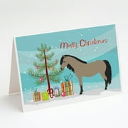 Caroline's Treasures Welsh Pony Horse Christmas Christmas Greeting Cards with Envelopes, 5" x 7" (8 Count)