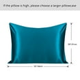 thumbnail image 2 of 2 PCS Silk Pillowcase For Skin And Hair Silk Pillow Case Both Side Silk With Hidden Zipper Standard Peacock Blue, 2 of 8