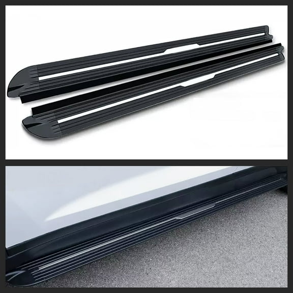 Accessories 2 pcs fit for chevy Equinox 2018-2025 Running Board Aluminium Side Step Nerf bar (with Brackets) black&Silver