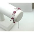 thumbnail image 3 of Faship Gorgeous Pink Rhinestone Crystal Floral Bracelet, 3 of 4