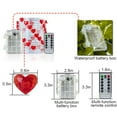 thumbnail image 2 of EIMELI Fairy String Lights 10 FT 40 LEDs Red Heart Shaped with Remote & Timer, 2 of 6