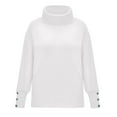 thumbnail image 3 of MESSUEN Mock Neck Sweater Thermal Shirts for Women Winter Sweaters for Women's Summer Blouses Womens Summer Tops Women Winter Sweaters Casual Shirts for Women White 2XL, 3 of 4