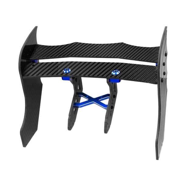 Ala trasera ajustable de fibra de carbono perfke para 1/7 Azul