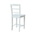thumbnail image 3 of International Concepts Wood Madrid Ladder Back Counter Height Stool in White - 24" Seat Height, 3 of 12