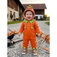 thumbnail image 5 of RUINIXCW Kids Toddler Baby Halloween Pumpkin Costume Newborn Infant Girl Boy Fall Winter Clothes Warm Snowsuit Jumpsuit Long Sleeve Hooded Zip Romper, 5 of 10