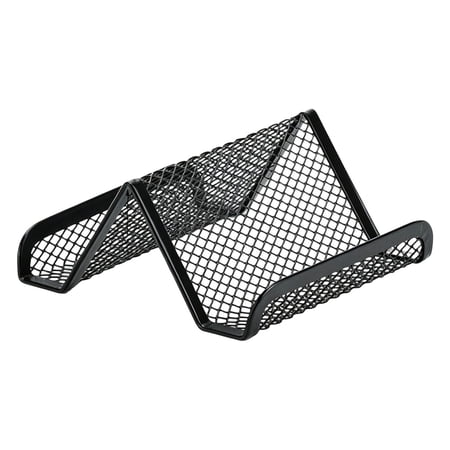 Metal Mesh Business Card Holder for Desk Double Sided Business Card Holders for Desk Metal Business Card Holder for Offices Meeting Room Reception Office Accessories 1 Pcs 3.74x3.54x1.77