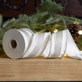 thumbnail image 2 of Melrose Glittered Striped Christmas Wired Craft Ribbon - 2.5" x 10 Yards, 2 of 3