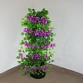 thumbnail image 5 of Zukuco 2 Pcs Artificial Hanging Bougainvillea Flowers UV Resistant Artificial Bougainvillea Vines Outdoor Faux Silk Bougainvillea for Wall Porch Patio Balcony Garden Yard Outside Basket Decor,Purple, 5 of 7