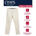thumbnail image 2 of Chaps Men's Pants - Straight Fit 5-Pocket Comfort Stretch Chino Pants for Men - Men's Fashion Straight Leg Cotton Chinos, Size 38W x 32L, Stone, 2 of 6