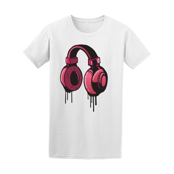 Graffiti Style Headphones Men's Tee - Image by Shutterstock