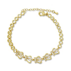 Kaash Customs 14k Gold Plated Anklet Bracelet with Adjustable Size For Women's Crown Anklet Gif For Her Fashion Jewelry Holiday Gifts
