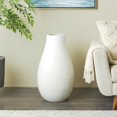 thumbnail image 3 of DecMode 28" Rounded Matte Floor White Ceramic Vase, 3 of 14