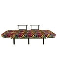 thumbnail image 3 of Abstract Futon Couch, Curved Spiral Various Arrows in Vibrant Tones Retro Graffiti Pattern, Daybed with Metal Frame Upholstered Sofa for Living Dorm, Loveseat, Multicolor, by Ambesonne, 3 of 4