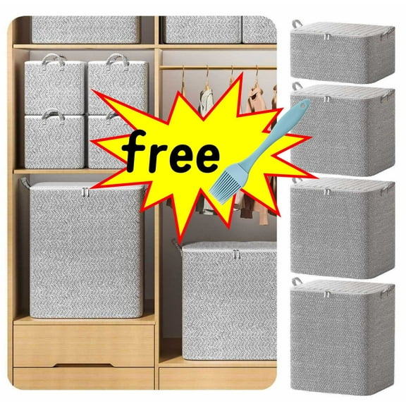 Wzzjkit Closet Storage Bins, Heavy Duty Clothing Storage Bags with Reinforced Handles, Extra Large Storage Bags for Clothes, Thickened Non-woven Double Zipper for Space Saving Travel