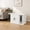 white, variant on MAROUTE Modern Wooden Cat Litter Box Enclosure - Hidden Washroom Cabinet with Double Doors and Side Entry - Stylish Cat House End Table - 33.5" x 19" x 19.5"