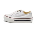 thumbnail image 4 of Victoria Girls Tribu Canvas Platform Trainers, White,13 M US, 4 of 7