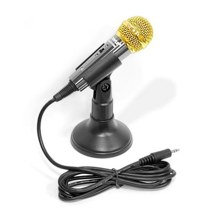 Pyle PMIKC20BK - Wired Vocal Microphone, Handheld Condenser Mic, 3.5mm Connector