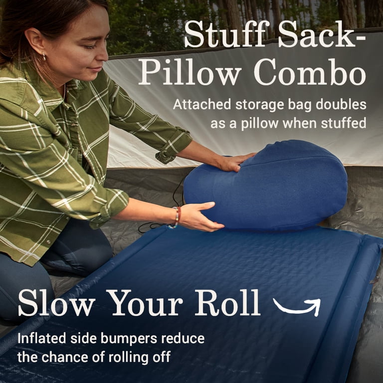 Coleman Montauk Big and Tall Self-Inflating Sleeping Pad, Blue