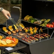 Royal Gourmet CC1830FC 28 Charcoal Grill with Offset Smoker, With Cover,855 Sq. In. Cooking Area, Front Shelf,Charcoal Grill for Outdoor Grilling and Backyard Cooking, Black