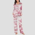 thumbnail image 7 of FAWUUDO Womens Pajamas Set Long Sleeve Christmas PJ Sets Soft Lounge Set for Women Sleepwear Joggers with Pockets, 7 of 7