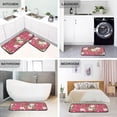 thumbnail image 4 of Tropical Floral Pink Kitchen Rug Mats 2PCS Non Slip 47" x 20" + 28" x 20" Kitchen Carpet Floor Mat Hallway Rugs Anti Fatigue Doormat Home Decor, 4 of 7